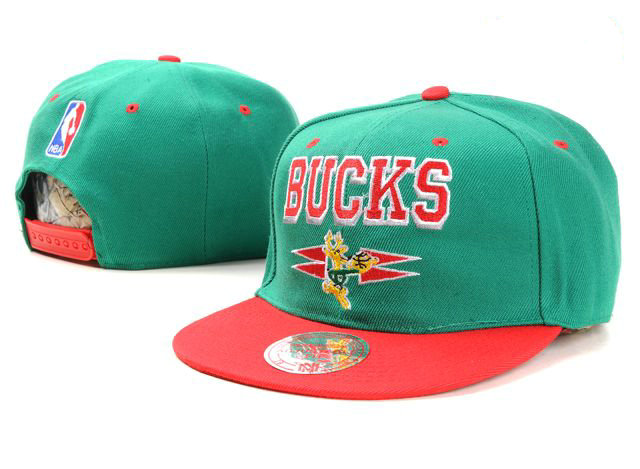 NBA Milwaukee Bucks M&N Snapback Hat NU01